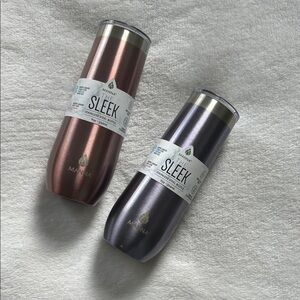 Manna Sleek Stainless Steel Bottles - Metallic Pink and Purple